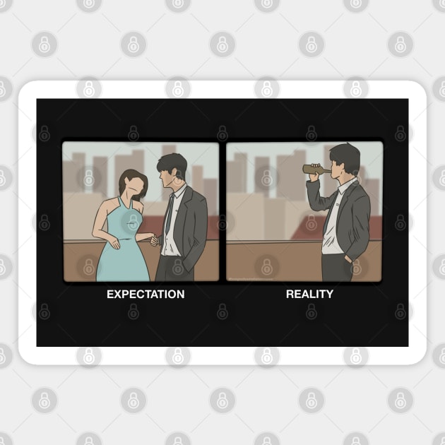 500 Days Of Summer - Expectation vs Reality Magnet by Ashbiel